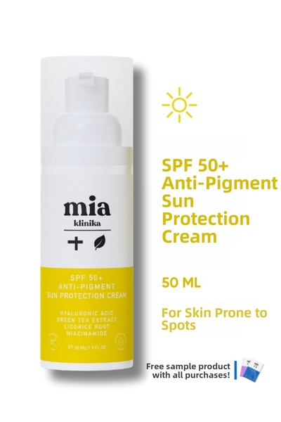 mia klinika واقي شمس للوجه بعامل حماية من الشمس 50+ يساعد على تقليل ظهور الخط...