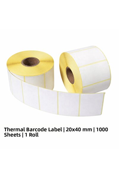 Blue Label Θερμική Ετικέτα Barcode |   20x40 χιλ. |   1000 Τυλίγματα |   1 Ρολό