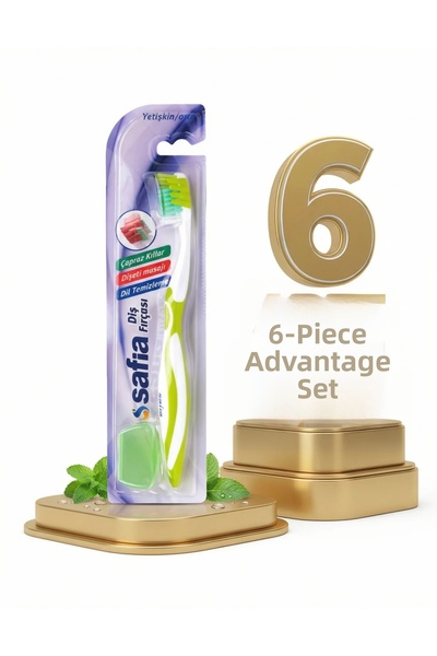 Safia Single Adult Medium Toothbrush X6