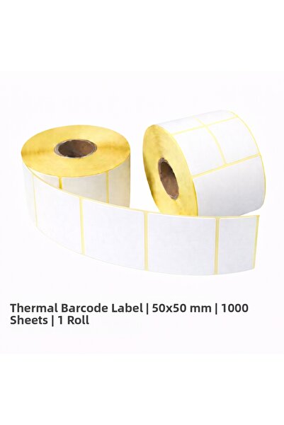 Blue Label Etichetă termică cu cod de bare |   50x50 mm |   1000 de înfășurăr...