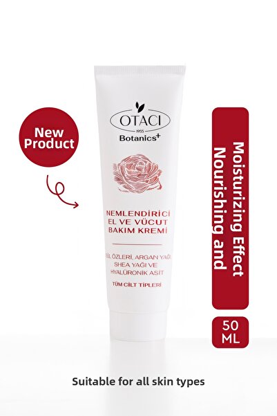 Otacı Moisturizing Hand and Body Care Cream - Rose Extracts and Hyaluronic Acid