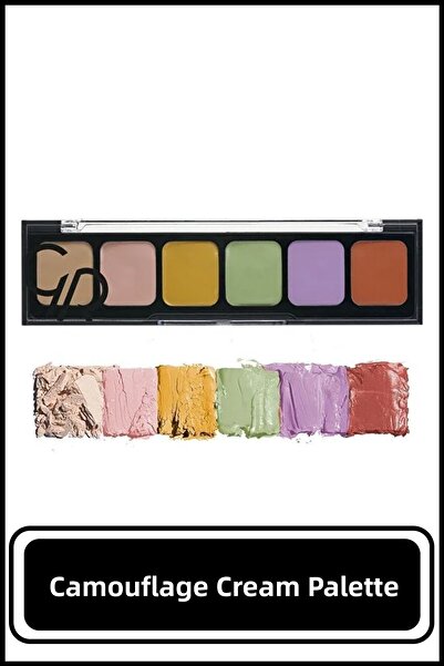 Golden Rose باليت كريم التمويه والتصحيح - باليت مكون من 6 ألوان لتصحيح وتمويه...