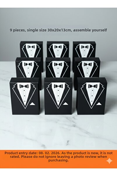 YUNESCO MOBİLYA VE HEDİYELİK مجموعة من 3 صناديق هدايا سوداء