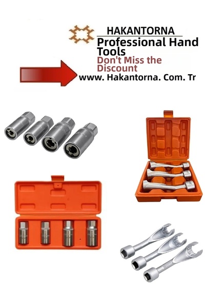 HakanTorna طقم أدوات فك وتركيب الحقن والمستشعرات HT-Rico مقاس 1/2 بوصة، 7 قطع