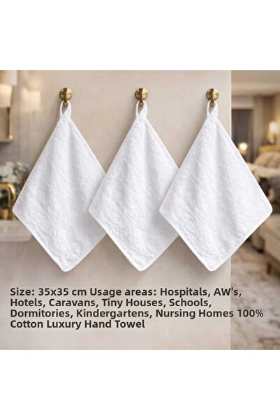 MEŞELİ TEKSTİL 3-Piece Premium Multifunctional Towel 35X35 cm