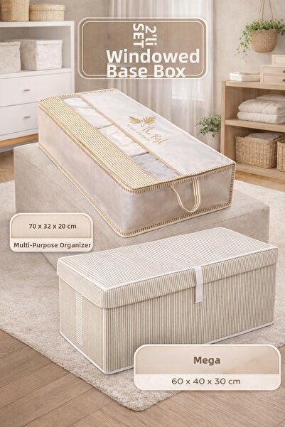 PONÇİK BEBEK Under-Counter Storage Box with Window and Multi-Purpose Mega Siz...