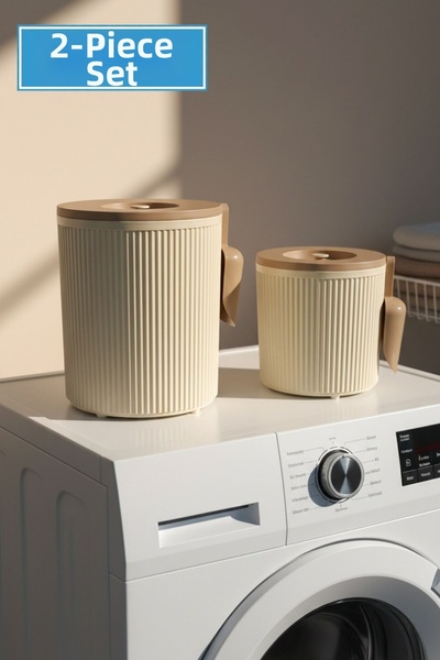 GLUS 2 cutii pentru depozitarea detergentului cremă - pudră de cafea și compr...