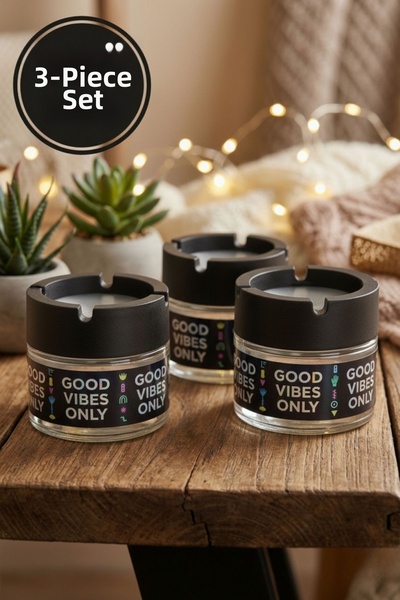 GLUS Γυάλινος τασάκι χωρίς άρωμα «3 τεμάχια»