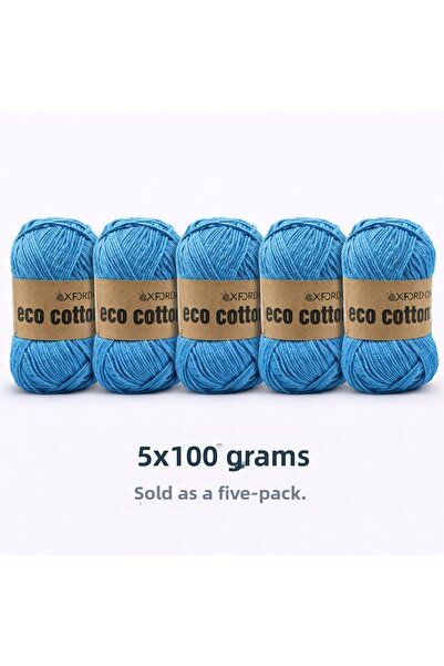 Oxford İplik 5 عبوات من القطن البيئي - 100 جرام 200 متر خيط حياكة من القطن ال...