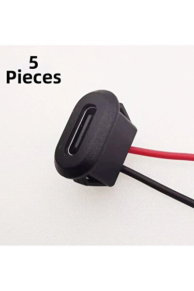 Choice 5 قطع موصل أسود 5 قطع/10 قطع USB 2.0 سلك ملحوم بالضغط المباشر نوع مصبا...