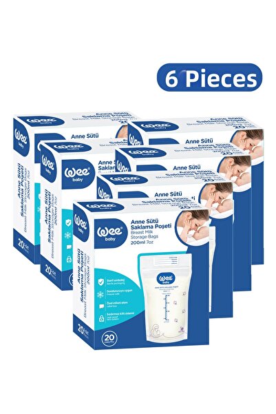 Wee Baby مجموعة أكياس تخزين الحليب (20×6 120 قطعة)