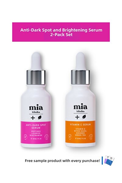 mia klinika مجموعة مكونة من قطعتين من فيتامين سي لتفتيح البشرة وتنعيمها وعلاج...