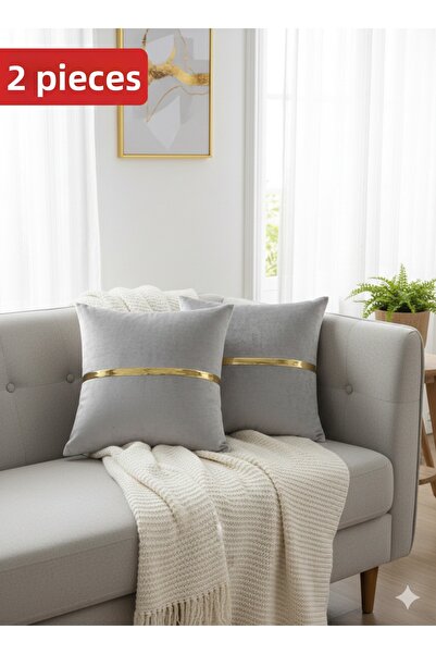 baladı home ev tekstil home collection طقم غطاء وسادة مخملي فاخر مكون من قطعت...