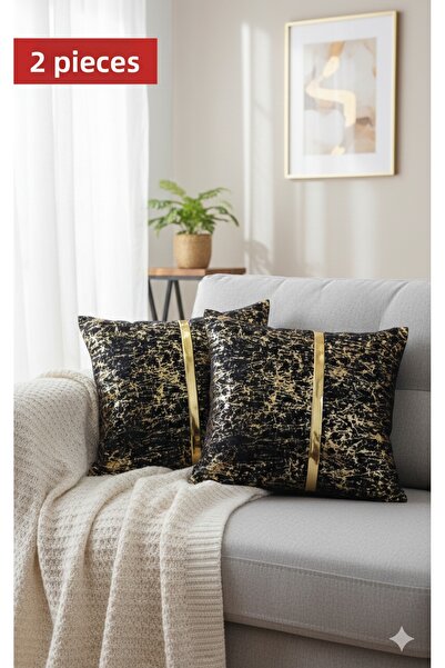 baladı home ev tekstil home collection طقم أغطية وسائد مخملية فاخرة مكون من ق...