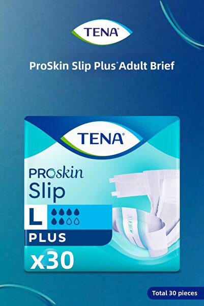 TENA سليب بروسكين بلس كبير (كبير) 6 قطرات حفاضات للمرضى بحزام خصر 30 قطعة