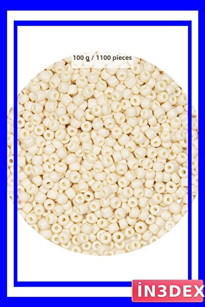 İN3DEX White Glass Beads 4mm Handcrafted Jewelry Making