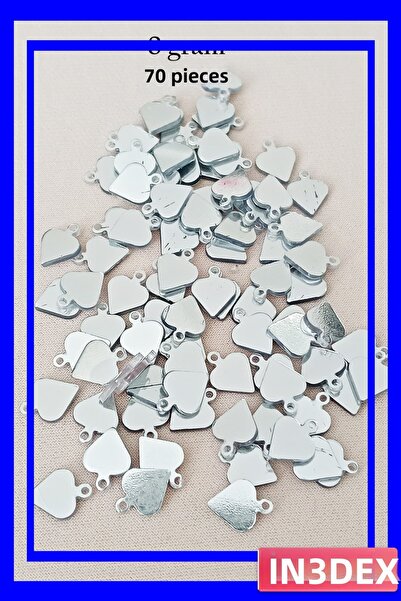 İN3DEX مجموعة خرز بلاكسي وخرز بلاستيك معدني فضي اللون 70 قطعة