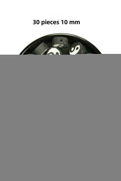 İN3DEX مجموعة خرز من الطين البوليمر بنمط يين يانغ 30 قطعة