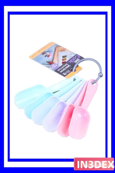 İN3DEX 6 Piece Plastic Spice Spoon Set