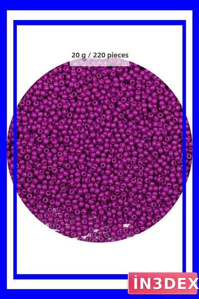 İN3DEX خرز زجاجي فوشيا 4 مم للتطريز وصناعة المجوهرات