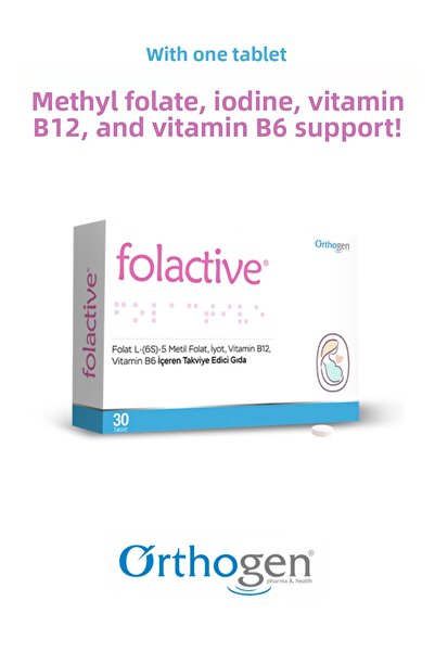 Orthogen Folactive 30 Tablets |   Supplementing Food with Methyl Folate, Iodi...