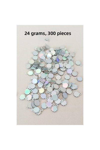 Royaleks أويا فستان سهرة قلادة سوار شبكي معدني بلاستيك ترتر فضي اللون 24 جرام...