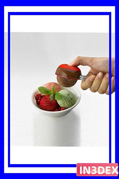 İN3DEX ملعقة تقديم الآيس كريم بتصميم يُضغط عليه بالإصبع