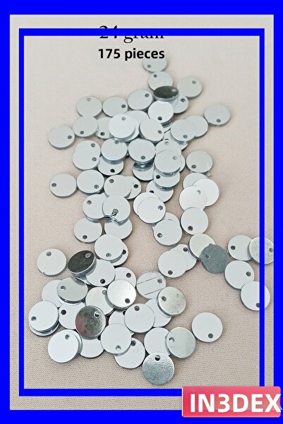 İN3DEX مجموعة خرز بلاكسي وخرز بلاستيك معدني فضي اللون 255 قطعة