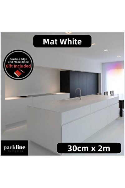 Packline Marketing Matte White Adhesive Foil Kitchen Cabinet and Furniture Co...