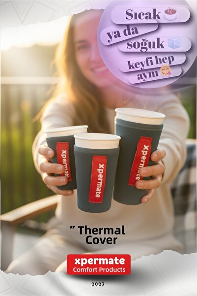 XPERMATE Thermal Beverage Cover – Thermal Cover for Hot & Cold Beverages