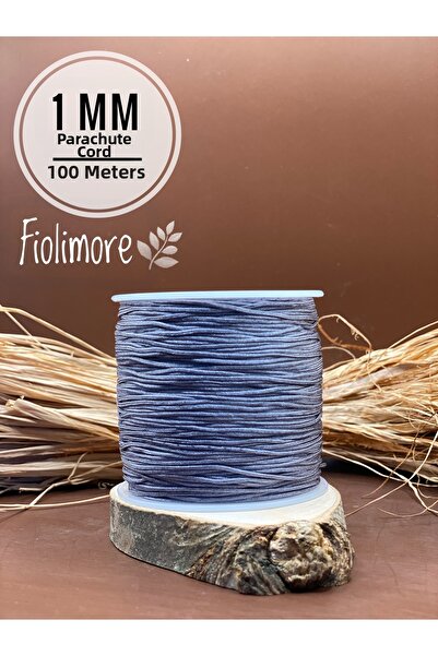 Fiolimore Parachute Cord Gray 1 mm 1St Quality (1 Spool 45 Meters) Jewelry Br...