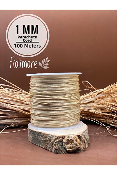 Fiolimore Parachute Cord Beige 734 Color 0.8 mm 1St Quality (1 Spool 90 Meter...