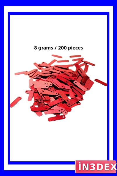 İN3DEX Red Lace Embroidery Stamps Laser Cut 200 Piece Set