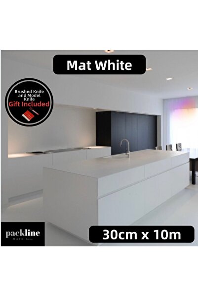 Packline Marketing Matte White Adhesive Foil Kitchen Cabinet and Furniture Co...