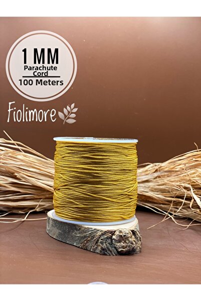 Fiolimore Parachute Cord Mustard Yellow 562 Colors 1 mm 1St Quality (1 Spool ...