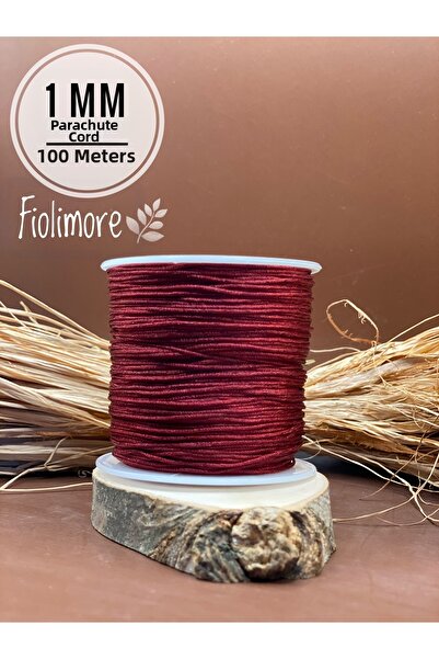 Fiolimore Parachute Cord Burgundy Color 1 mm 1St Quality (1 Spool 45 Meters) ...