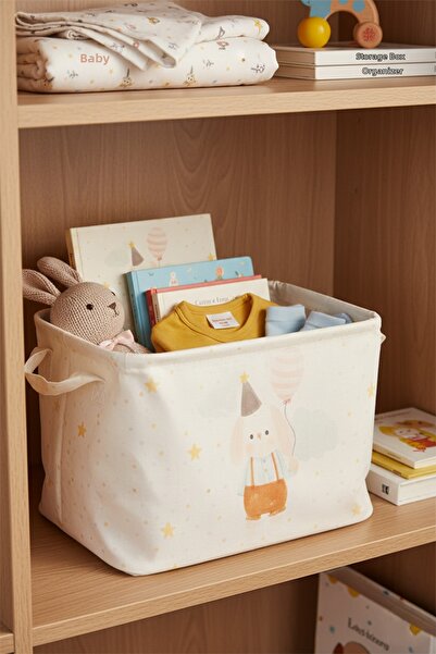 PH Prendi Home Rabbit Printed Rectangular Toy Laundry Basket 25 X 14 X 18