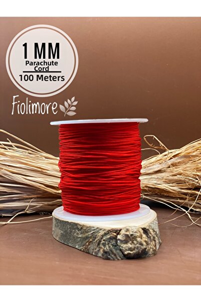 Fiolimore Parachute Cord Red Color 1 mm 1St Quality (1 Spool 45 Meters) Jewel...