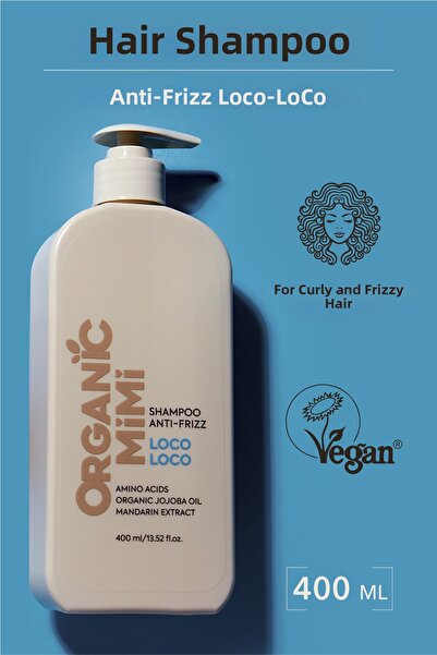 ORGANİC MİMİ Curly Hair Shampoo Loco-Loco Moisturizing Anti-Frizz Shampoo for...