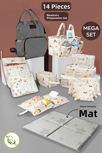 Meleni Baby 14-Piece Newborn Hospital Birth Organizer Set - Baby Organizer, M...
