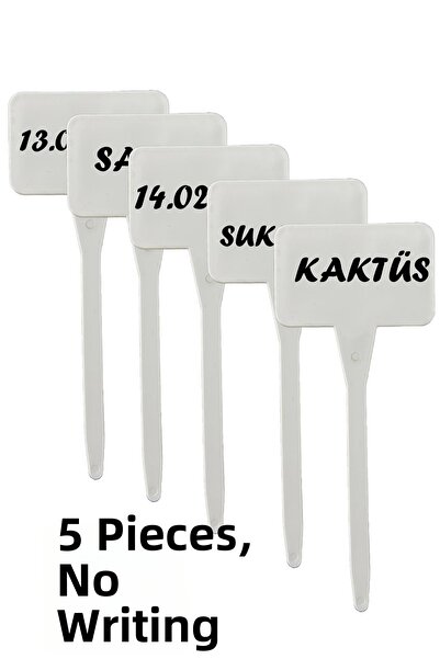 TEMMUZ HOME 5 Pieces of White T-Type Plant and Flower Pot Labels - Unlabeled ...