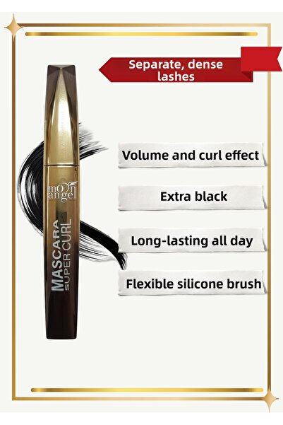 AYMELEK Women's Mascara for Plump Eyelashes, Curling and Volumizing Black Rimel
