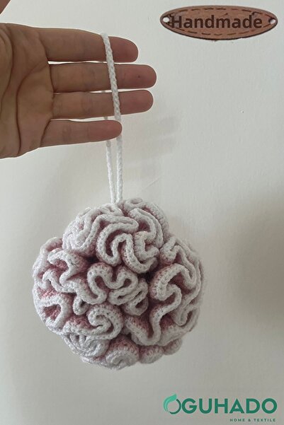 GUHADO ليفة استحمام طبيعية محبوكة يدويًا - ليفة بومبون - تنظيف البشرة العضوية