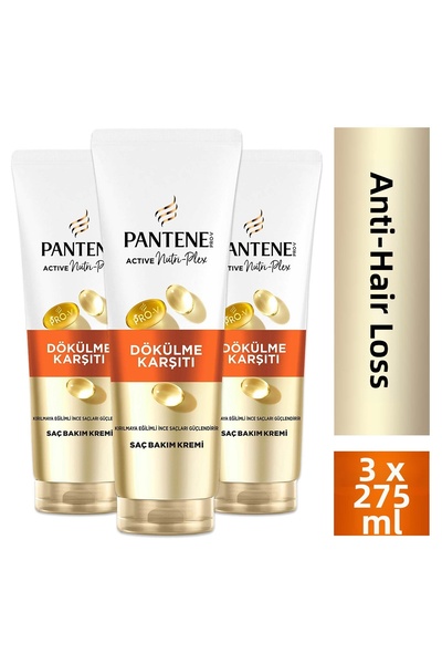 Pantene برو-في كريم بلسم الشعر المضاد للتساقط 275 مل × 3 قطع
