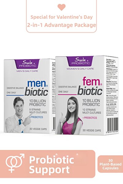 Suda Vitamin Menbiotic 30 vegetable capsules + fembiotic 30 vegetable capsules