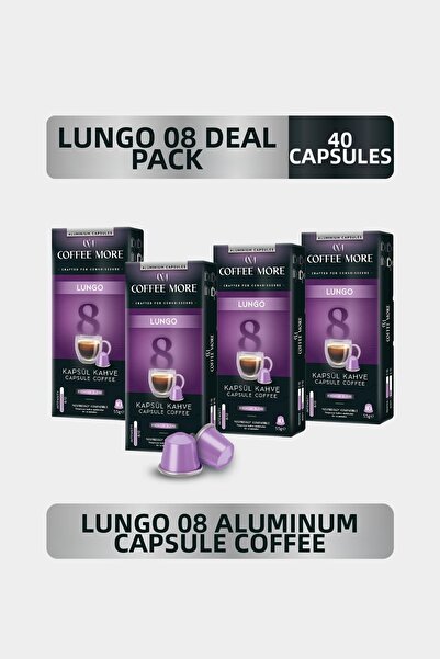 C.M Coffee More 8 Lungo Capsule Coffee 10 X 4 Packs (40 Pieces) Nespresso Com...