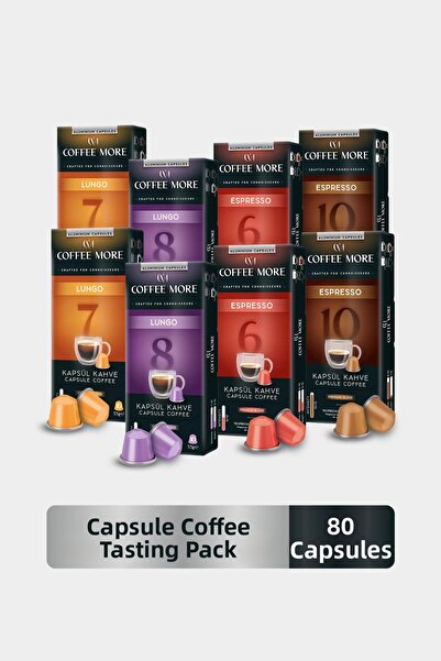 C.M Coffee More عبوة كبسولات مكونة من قطعتين، 80 كبسولة (قهوة ألومنيوم متوافق...