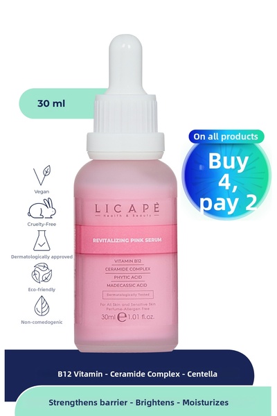 Licape مصل الورد المرطب B-12 المنشط والمفتح 30 مل