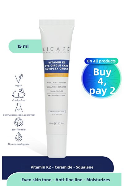 Licape كريم فيتامين ك2 للعناية بمحيط العين 15 مل