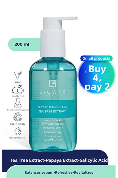 Licape جل منظف للوجه بخلاصة شجرة الشاي 200 مل